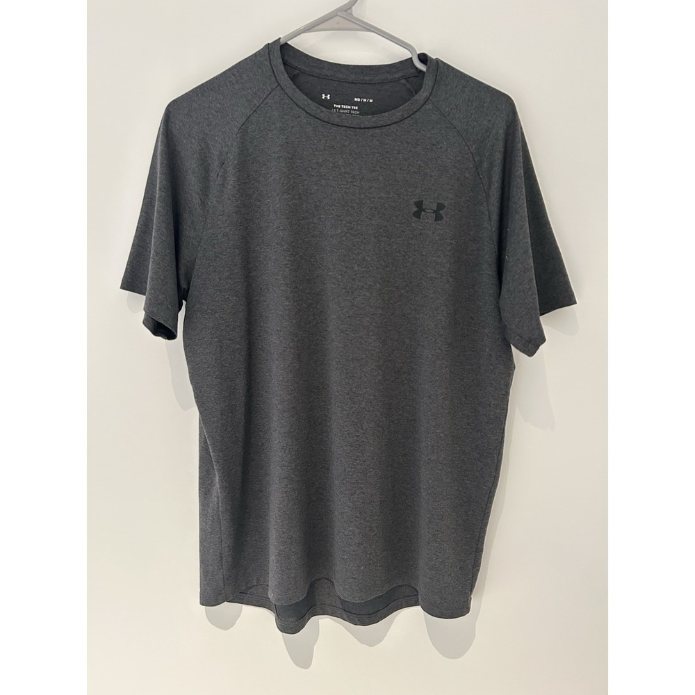 Under Armour Tech T-Shirt Dark Gray Athletic Tee Size Medium - Picture 3 of 5